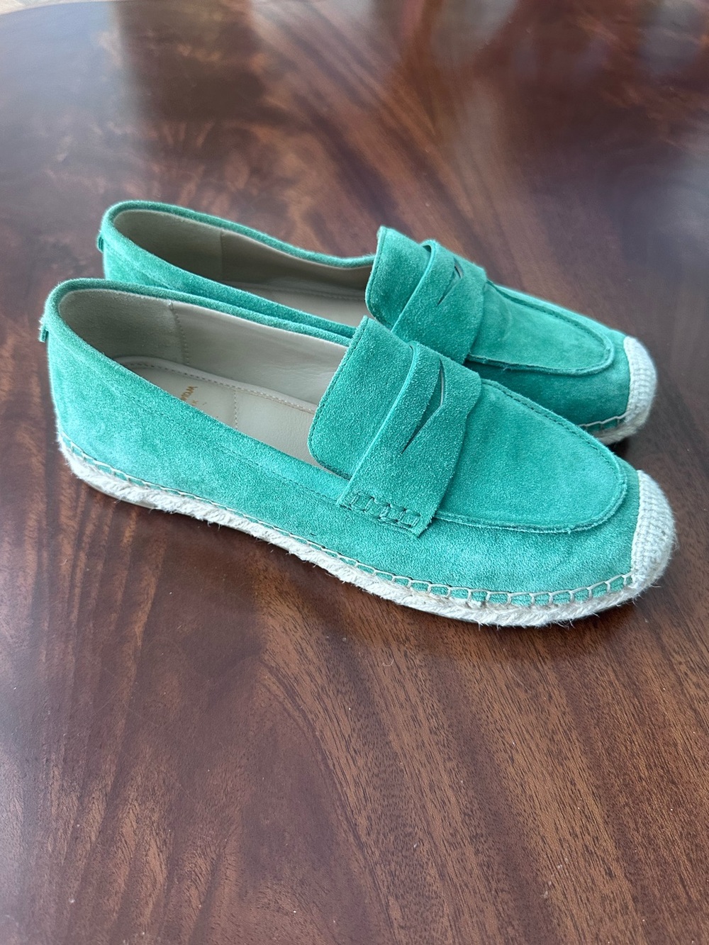 Sam Edelman KAI ESPADRILLE FLAT LOAFER in green size 7 - Picture 3 of 8